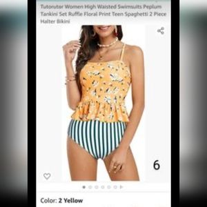 Brand New Tutorutor Peplum Tankini